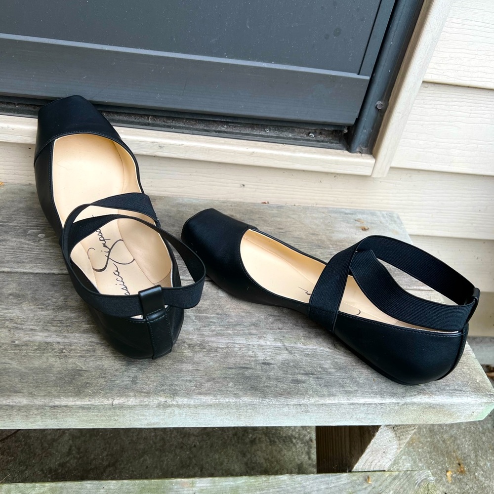 Slip on ballet Jessica Simpson dress shoe size 10 black